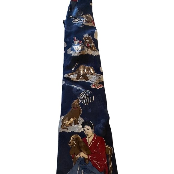 Elvis Presley by SuperBa hounddog tie 100% Italian Silk tie - Picture 4 of 5